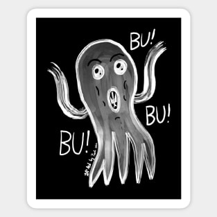 Inverted cute scary ghost Cuten Bububu Sticker